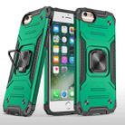 For iPhone 6 Plus & 6s Plus Magnetic Armor Shockproof TPU + PC Case with Metal Ring Holder(Deep Green) - 1