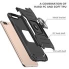 For iPhone 8 Plus & 7 Plus  Magnetic Armor Shockproof TPU + PC Case with Metal Ring Holder(Black) - 3