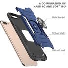 For iPhone 8 Plus & 7 Plus  Magnetic Armor Shockproof TPU + PC Case with Metal Ring Holder(Blue) - 3