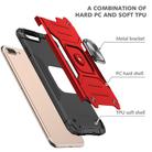 For iPhone 8 Plus & 7 Plus  Magnetic Armor Shockproof TPU + PC Case with Metal Ring Holder(Red) - 3