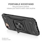 For iPhone 7 & 8 & SE 2020 Magnetic Armor Shockproof TPU + PC Case with Metal Ring Holder(Black) - 2