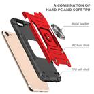 For iPhone 7 & 8 & SE 2020 Magnetic Armor Shockproof TPU + PC Case with Metal Ring Holder(Red) - 3