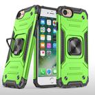 For iPhone 7 & 8 & SE 2020 Magnetic Armor Shockproof TPU + PC Case with Metal Ring Holder(Green) - 1