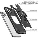 For iPhone 11 Magnetic Armor Shockproof TPU + PC Case with Metal Ring Holder(Black) - 3