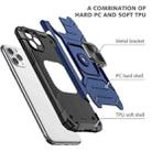 For iPhone 11 Magnetic Armor Shockproof TPU + PC Case with Metal Ring Holder(Blue) - 2
