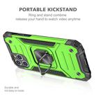 For iPhone 11 Magnetic Armor Shockproof TPU + PC Case with Metal Ring Holder(Green) - 2