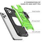 For iPhone 11 Magnetic Armor Shockproof TPU + PC Case with Metal Ring Holder(Green) - 3