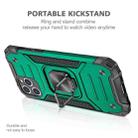 For iPhone 11 Pro Magnetic Armor Shockproof TPU + PC Case with Metal Ring Holder(Deep Green) - 2