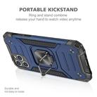 For iPhone 11 Pro Max Magnetic Armor Shockproof TPU + PC Case with Metal Ring Holder(Blue) - 2