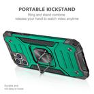 For iPhone 11 Pro Max Magnetic Armor Shockproof TPU + PC Case with Metal Ring Holder(Deep Green) - 2