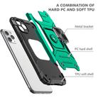 For iPhone 11 Pro Max Magnetic Armor Shockproof TPU + PC Case with Metal Ring Holder(Deep Green) - 3