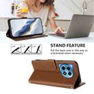 For OnePlus 12R 5G / Ace 3 5G Embossed Heart Cat Leather Phone Case with Hand Strap(Brown) - 3