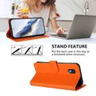 For TCL 201 Embossed Heart Cat Leather Phone Case with Hand Strap(Orange) - 3