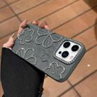 For iPhone 15 Plus Flower Crystal Diamond TPU Phone Case(Black) - 2