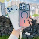 For iPhone 17 Pro Max Gradient Discolor MagSafe Phone Case with Holder / Wrist Strap(White) - 3