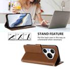 For Huawei Pura 80 Pro 5G / Pura 80 Pro+ 5G Embossed Heart Cat Leather Phone Case with Strap(Brown) - 3