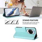 For Huawei nova 14 Pro Embossed Heart Cat Leather Phone Case with Strap(Mint Green) - 3