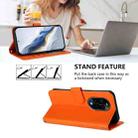 For Huawei nova 13 Pro Embossed Heart Cat Leather Phone Case with Strap(Orange) - 3