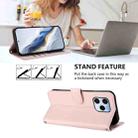 For Honor 60 SE Embossed Heart Cat Leather Phone Case with Hand Strap(Pink) - 3