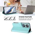 For Honor 90 Smart / X7b 4G / 5G / Play 8T Embossed Heart Cat Leather Phone Case with Hand Strap(Mint Green) - 3