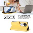 For vivo S20 Embossed Heart Cat Leather Phone Case with Strap(Yellow) - 3