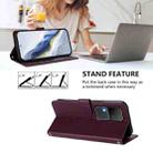 For vivo S18 / S18 Pro / V30 / V30 Pro Embossed Heart Cat Leather Phone Case with Strap(Dark Purple) - 3