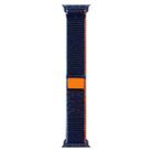For Apple Watch Series 45mm Nylon Loop Watch Band with 3D Curved Film(Dark Navy Blue) - 3