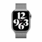 For Apple Watch Series 10 46mm Milanese Stainless Steel Watch Band with 3D Curved Film(Silver) - 3