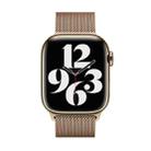 For Apple Watch Series 41mm Milanese Stainless Steel Watch Band with 3D Curved Film(Vintage Gold) - 3