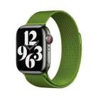 For Apple Watch Series 41mm Milanese Stainless Steel Watch Band with 3D Curved Film(Green) - 2