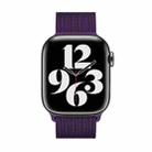 For Apple Watch Series 42mm Milanese Stainless Steel Watch Band with 3D Curved Film(Purple) - 3