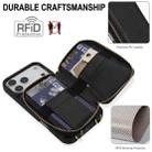 For iPhone 17 Pro Max Crossbody Zipper RFID Card Bag Phone Case(Black) - 2