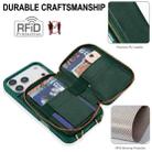 For iPhone 17 Pro Max Crossbody Zipper RFID Card Bag Phone Case(Green) - 2