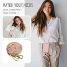 For iPhone 14 Pro Max Crossbody Zipper RFID Card Bag Phone Case(Rose Gold) - 3