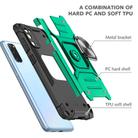 For Samsung Galaxy S20 Magnetic Armor Shockproof TPU + PC Case with Metal Ring Holder(Deep Green) - 3