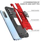 For Samsung Galaxy S20 Plus Magnetic Armor Shockproof TPU + PC Case with Metal Ring Holder(Red) - 3