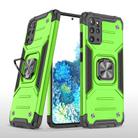 For Samsung Galaxy S20 Plus Magnetic Armor Shockproof TPU + PC Case with Metal Ring Holder(Green) - 1