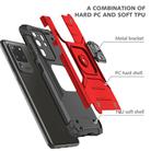 For Samsung Galaxy S20 Ultra Magnetic Armor Shockproof TPU + PC Case with Metal Ring Holder(Red) - 2