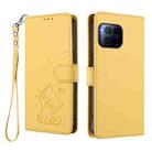 For T-Mobile Revvl 7 Pro / T Phone 2 Pro 5G Embossed Heart Cat Leather Phone Case with Hand Strap(Yellow) - 2