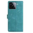 For Xiaomi 15T 5G Skin Feel Embossed Feather Leather Phone Case(Green) - 3
