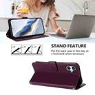 For Samsung Galaxy A06 / A07 Embossed Heart Cat Leather Phone Case with Hand Strap(Dark Purple) - 3