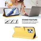 For Blackview A53 Embossed Heart Cat Leather Phone Case with Hand Strap(Yellow) - 3