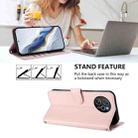 For Blackview Shark 8 / Oscal Tiger 12 Embossed Heart Cat Leather Phone Case with Hand Strap(Pink) - 3