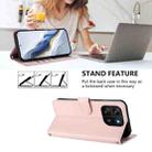 For Blackview Wave 6C Embossed Heart Cat Leather Phone Case with Hand Strap(Pink) - 3