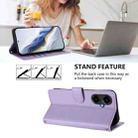 For BLU G64 Embossed Heart Cat Leather Phone Case with Hand Strap(Light Purple) - 3