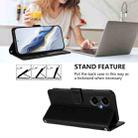 For BLU G64 Embossed Heart Cat Leather Phone Case with Hand Strap(Black) - 3