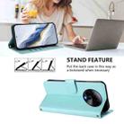For BLU Bold K50 Embossed Heart Cat Leather Phone Case with Hand Strap(Mint Green) - 3