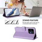 For Boost Mobile Celero 5G+ 2024 / 3+ 5G Embossed Heart Cat Leather Phone Case with Hand Strap(Light Purple) - 3