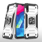 For Samsung Galaxy A10 / M10 Magnetic Armor Shockproof TPU + PC Case with Metal Ring Holder(Silver) - 1