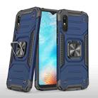 For Samsung Galaxy A10e Magnetic Armor Shockproof TPU + PC Case with Metal Ring Holder(Blue) - 1